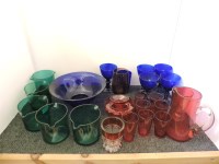 Lot 1445 - Coloured glassware