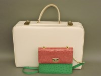 Lot 1636 - A 1950s white patent vanity case