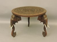 Lot 1832 - A carved Anglo Indian hardwood table