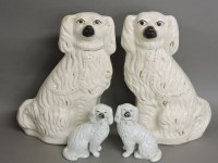 Lot 1635 - A large pair of Staffordshire dogs