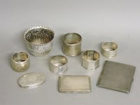 Lot 1160 - Five silver napkin rings
