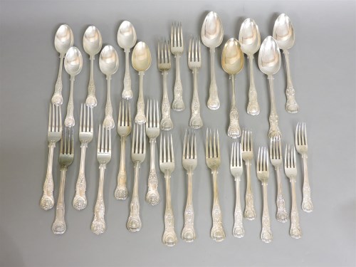 Lot 1143 - A collection of Georgian and later flat ware