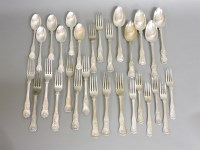 Lot 1143 - A collection of Georgian and later flat ware