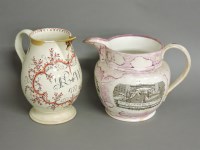 Lot 1299 - A cream ware jug