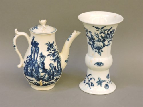 Lot 1224 - A Worcester miniature coffee pot and cover