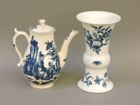 Lot 1224 - A Worcester miniature coffee pot and cover