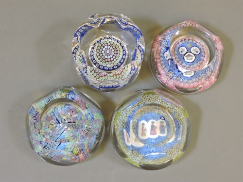 Lot 1408 - Four Whitefriars glass paperweights