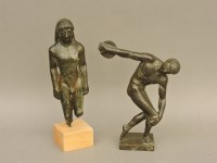 Lot 1245 - Two modern bronze figures of Grecian Gods