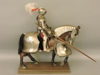 Lot 1622 - A model of a knight dressed in full armour