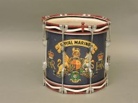 Lot 1606 - A Royal Marines drum