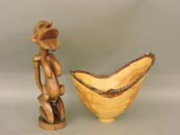 Lot 1621 - A large carved fruit bowl