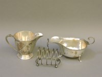 Lot 1249 - A silver sauceboat