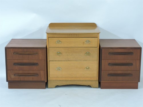 Lot 1235 - A pair of mid 20th century G-Plan teak bedside tables
