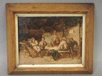 Lot 1736 - A Victorian low countries framed tavern scene