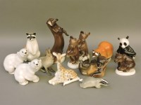 Lot 1513 - Thirteen Lomonosov animals