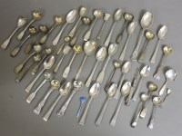 Lot 1132 - A collection of Georgian and later mainly mustard spoons