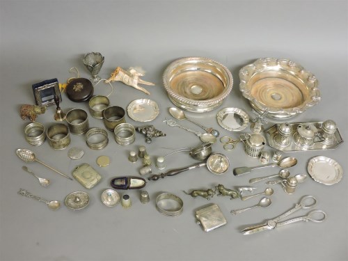 Lot 1177 - A collection of silver napkin rings