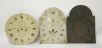 Lot 1425 - Three longcase clock dials