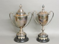 Lot 1478 - Two silver plated trophies