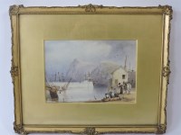 Lot 563 - George Bryant Campion (1796-1870)
A HARBOUR SCENE WITH FIGURES IN THE FOREGROUND
Watercolour and bodycolour