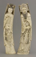 Lot 148 - A pair of ivory Figures