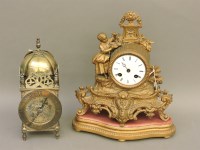 Lot 1227 - A French rococo style mantel clock