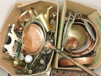 Lot 1550 - A collection of copper and brassware