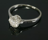 Lot 457 - A single stone diamond ring