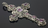 Lot 306 - An Austro-Hungarian amethyst and paste set pectoral cross