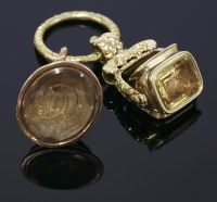 Lot 437 - A Georgian gold hardstone seal