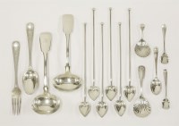 Lot 88 - A collection of 18th century and later silver flatware