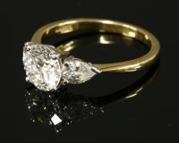 Lot 613 - An 18ct gold single stone diamond ring