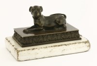Lot 92 - A bronze pug dog