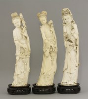 Lot 149 - Three ivory Figures