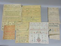 Lot 508 - Seven 19th century samplers