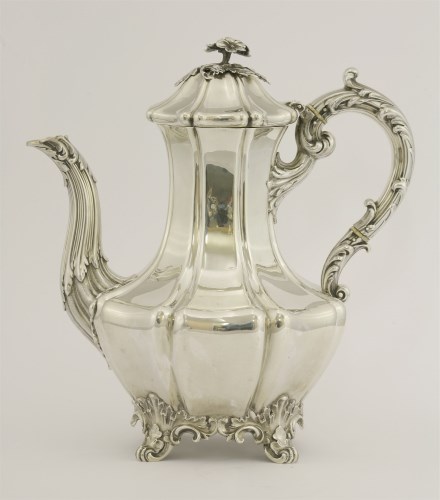 Lot 78 - A Victorian silver coffee pot