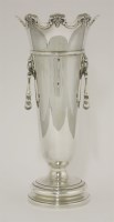 Lot 74 - A silver two-handled vase
