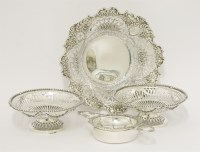 Lot 81 - A pair of Victorian silver bonbon dishes