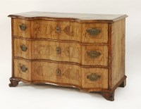 Lot 431 - A German walnut commode