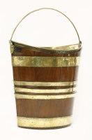 Lot 467 - A mahogany and brass bound bucket