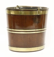 Lot 383 - A George III brass bound oval bucket