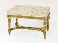 Lot 393 - A giltwood stool