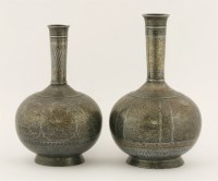 Lot 27 - Two Bidri ware bottle vases