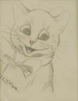 Lot 207 - Louis Wain (1860-1939)
CAT IN A BOW TIE
Signed l.l.