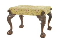 Lot 424 - A Georgian-style mahogany and tapestry stool