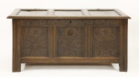 Lot 425 - An oak coffer