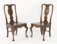 Lot 472 - A pair of George II mahogany side chairs