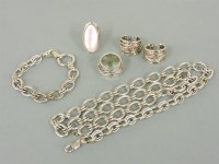 Lot 21 - A sterling silver necklace and bracelet