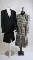Lot 265 - A Miss Valentino vintage black and white check jacket
and matching skirt