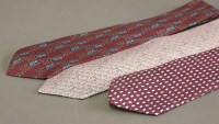 Lot 288 - Three Hermès silk ties